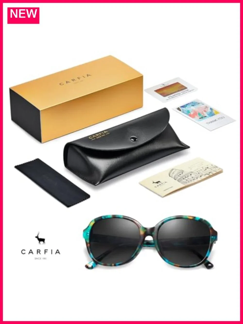 Retro Large Acetate Polarized Sunglasses